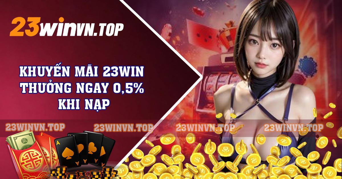 Khuyến mãi 23WIN thưởng ngay 0,5% khi nạp